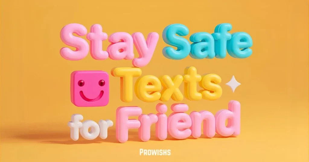 Stay Safe Texts For Friends