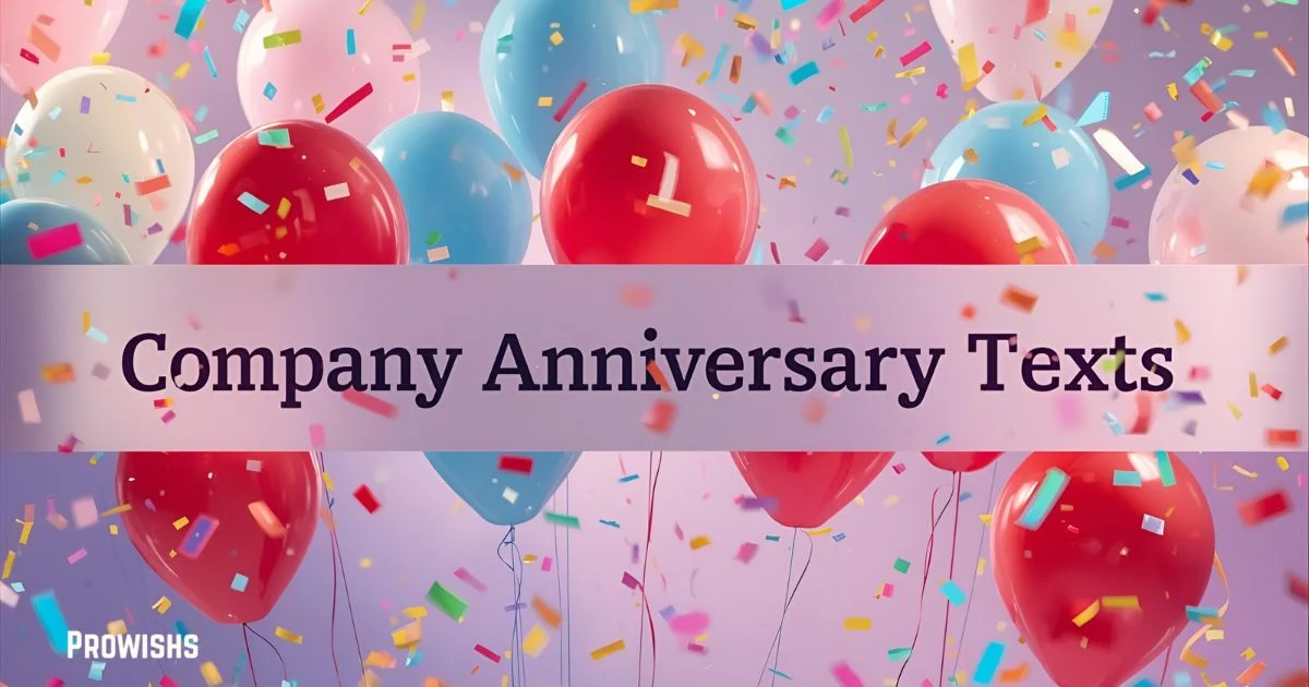Company Anniversary Texts