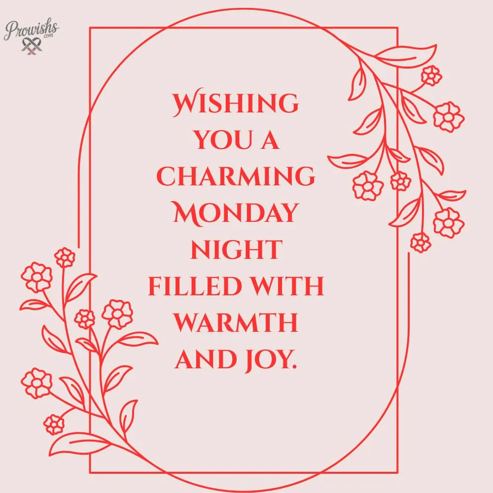 Cute Monday Good Night Wishes