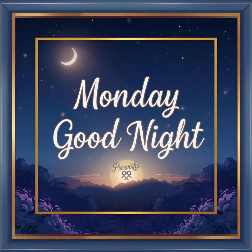 Inspirational Monday Good Night Wishes
