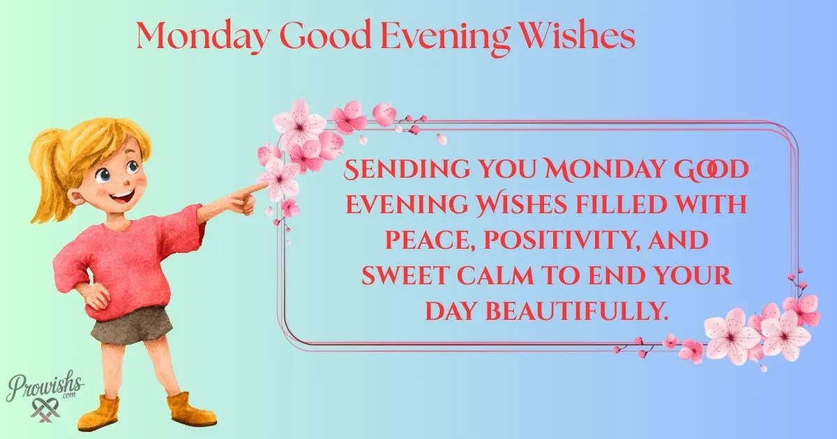 Monday Good Evening Wishes