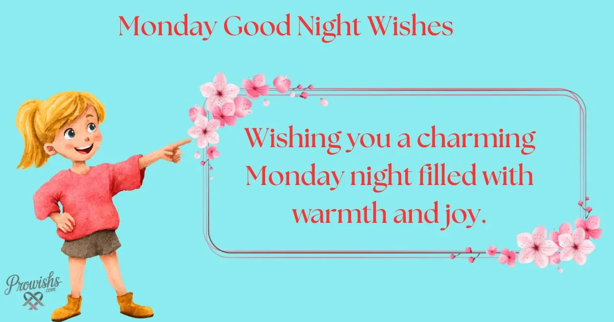 Monday Good Night Wishes