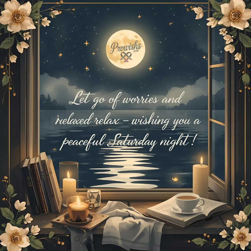 Relaxing Saturday Night Wishes