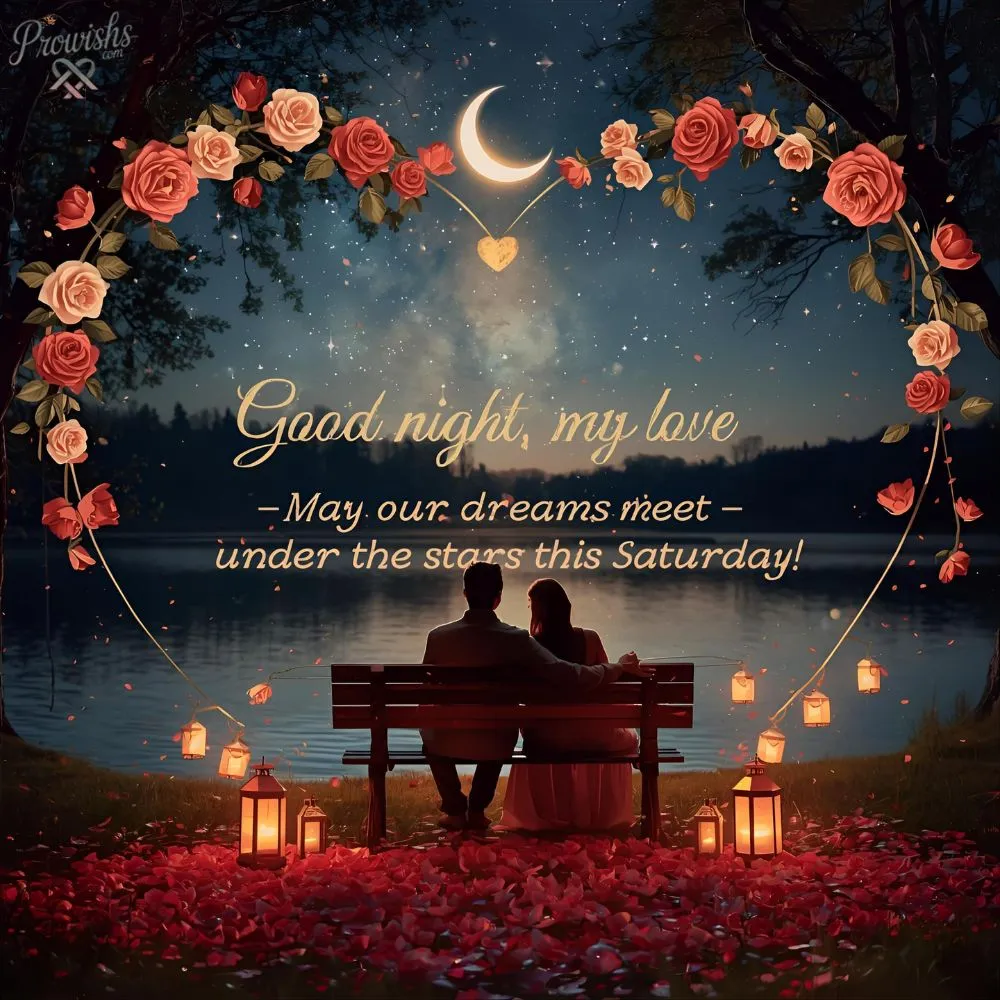 Romantic Saturday Good Night Wishes