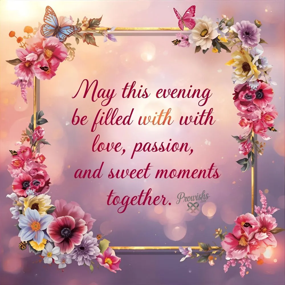 Romantic Thursday Good Evening Wishes