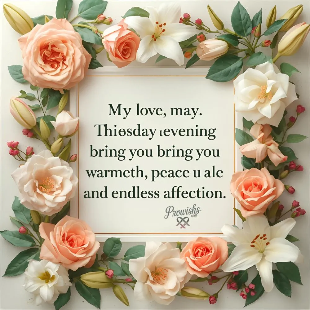 Romantic Tuesday Evening Wishes