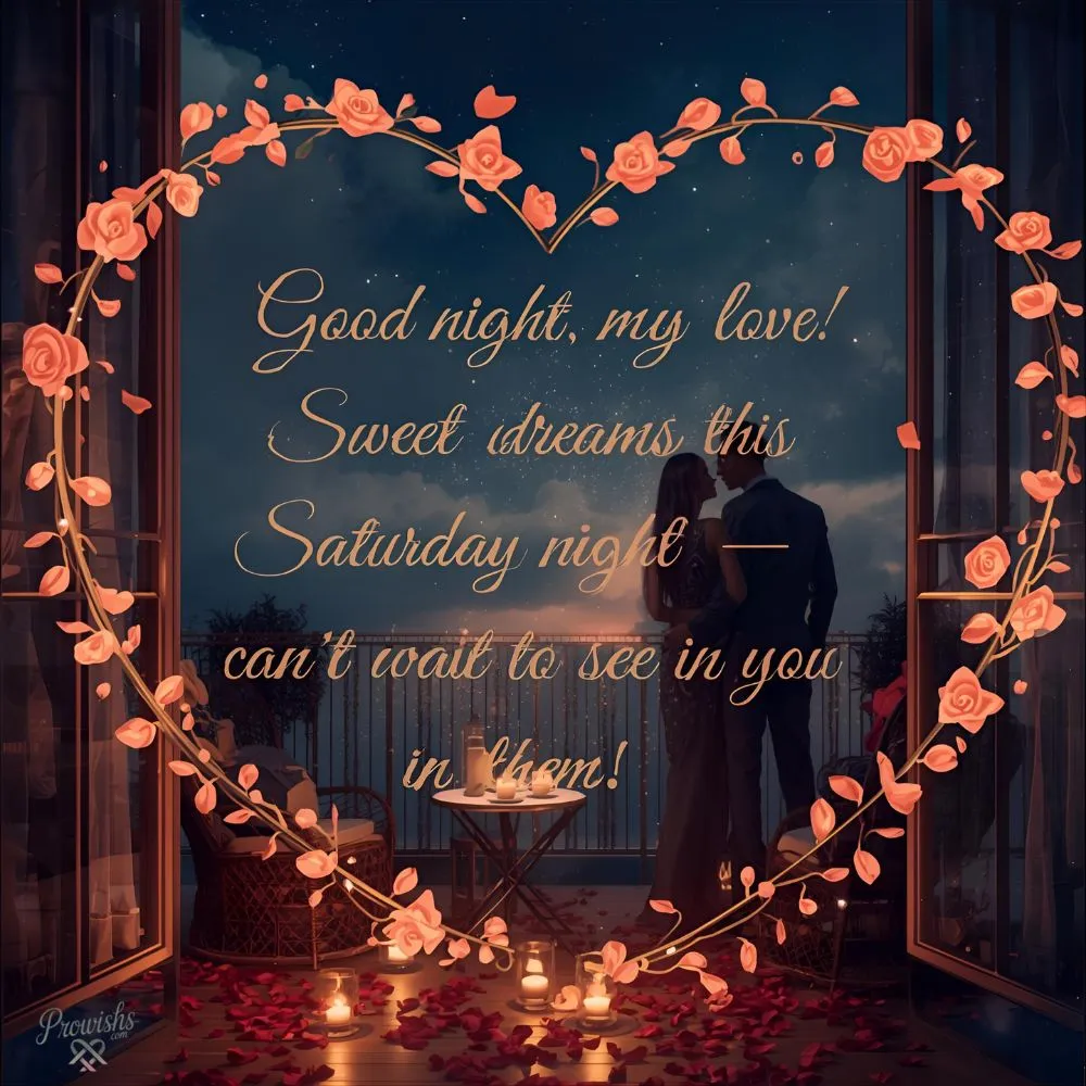 Saturday Good Night Wishes for Boyfriend