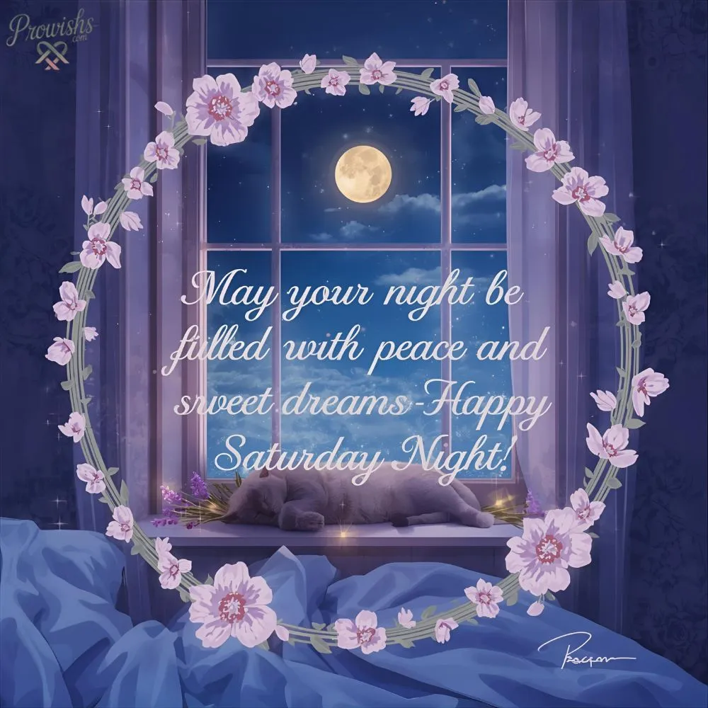 Sweet Dreams Saturday Night Wishes