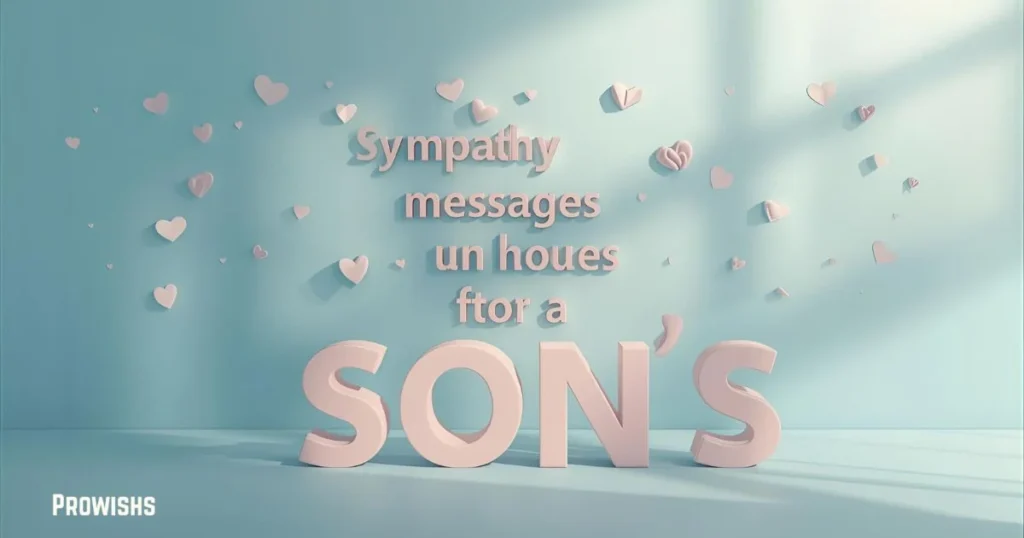 Sympathy Messages For A Sons
