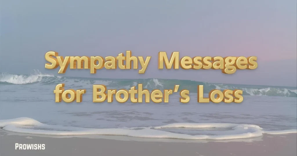 Sympathy Messages For Brothers Loss
