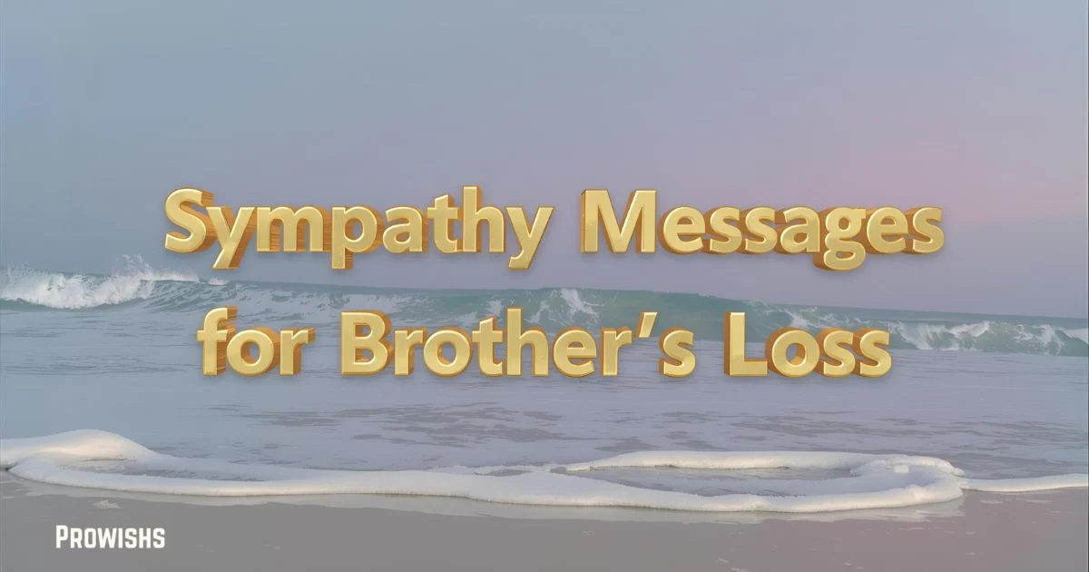 Sympathy Messages For Brothers Loss