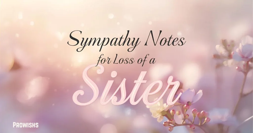 Sympathy Notes For Loss Of A Sister