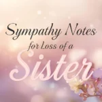 Sympathy Notes For Loss Of A Sister