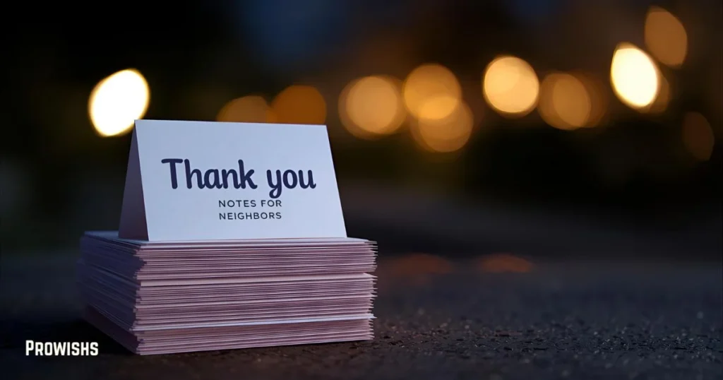 Thank You Notes For Neighbors