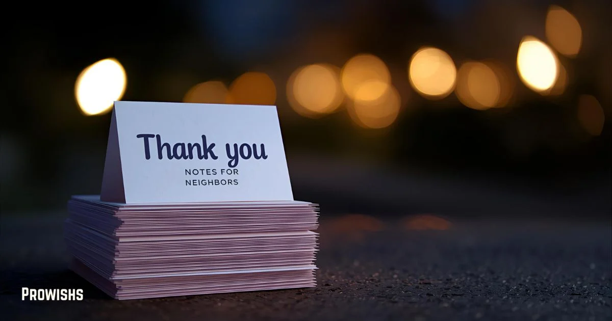 Thank You Notes For Neighbors