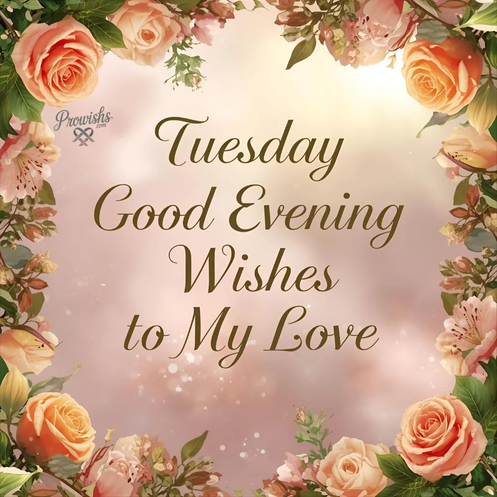 Tuesday Good Evening Wishes to My Love