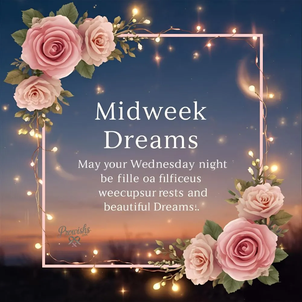 Wednesday Good Night Wishes for Friends