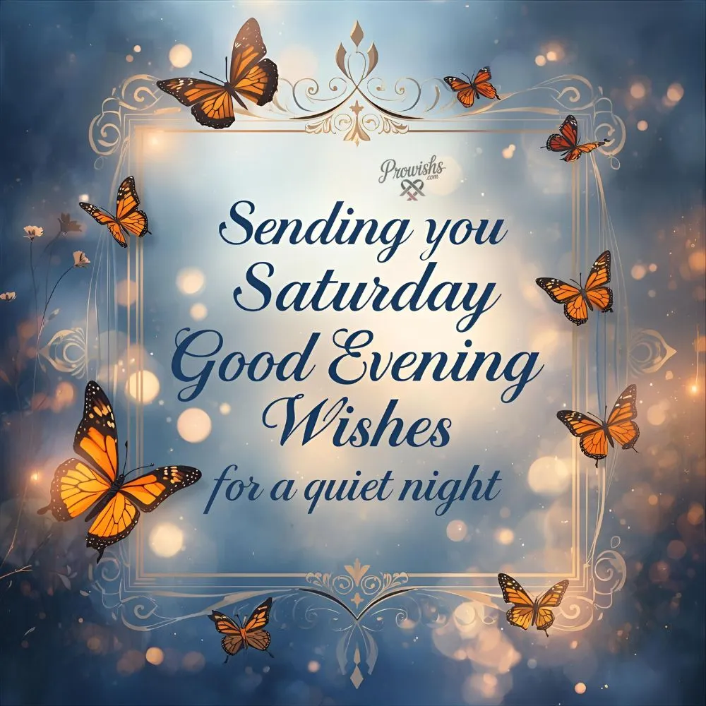 Peaceful Saturday Good Evening Wishes