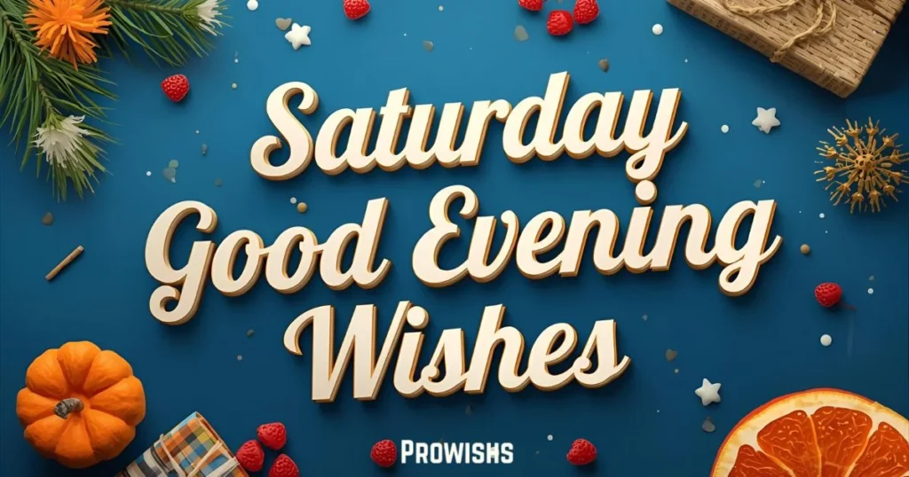 Saturday Good Evening Wishes